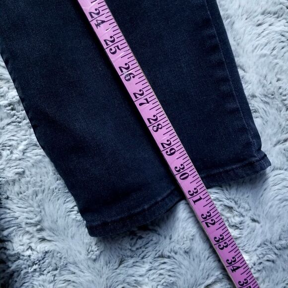 Jessica Simpson Jeans Womens 12/31 Black High Rise Crop Boot Dark Wash Denim - Picture 6 of 12
